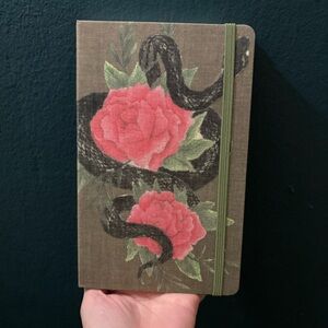 Moleskine “Year of the Snake” Green Snake and Rose Lined Notebook